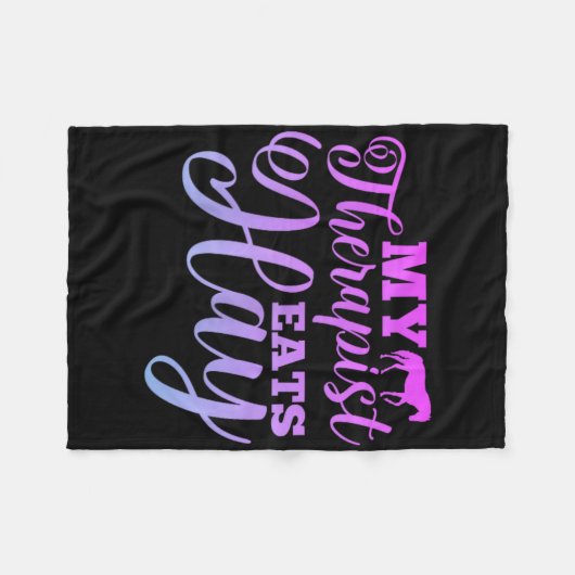 マイセラピスト食べハーホースエクエストランホースリジン フリースブランケット (正面(横))