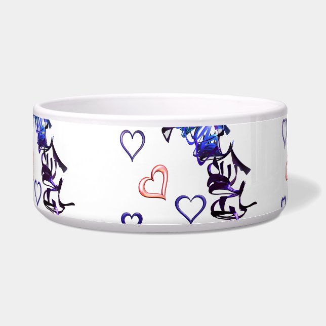 マイセラミックハートのペットボウル ボウル (正面)