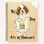 マイセントバーナ食べードマイ宿題 ノートブック (正面)