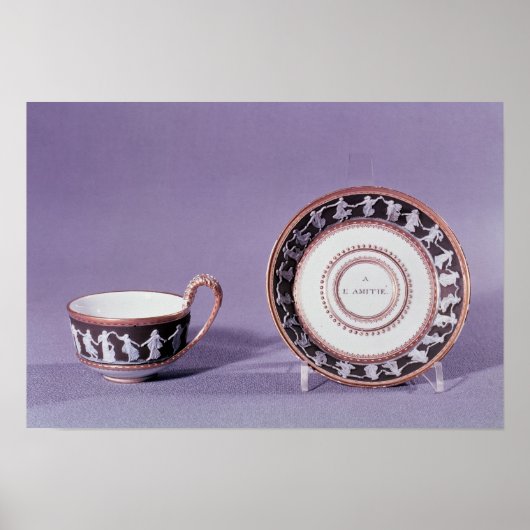 マイセン杯とソーサー、18世紀後半 ポスター (正面)