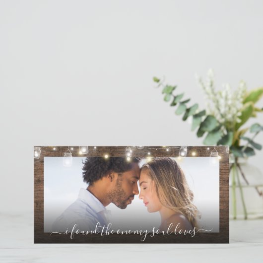 マイソウルラブフォトウッドライトズ結婚式招待状 (スタンド正面)