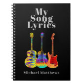 マイソングリギターギターミュージシャン カスタム ノートブック (正面)