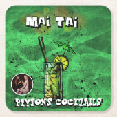 マイタイカクテルパーティー スクエアペーパーコースター (正面)