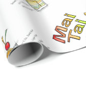 マイタイカクテルレシピアート ラッピングペーパー (ロールコーナー)