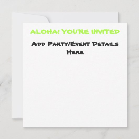 マイタイカクテルレシピアート 招待状 (裏面)