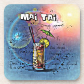 マイタイカクテル(12#4ドリンクレシピセット) コースター (正面)