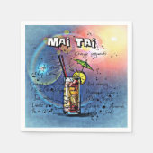 マイタイカクテル(12#4ドリンクレシピセット) スタンダードカクテルナプキン (正面)