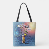 マイタイカクテル(12#4ドリンクレシピセット) トートバッグ (裏面)