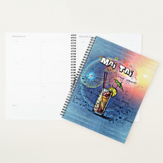 マイタイカクテル(12#4ドリンクレシピセット) プランナー手帳 (ディスプレー)