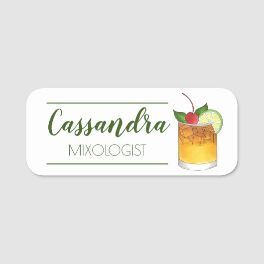 マイタイハワイマタイハワイアンティキバーカクテル 名札 (正面)