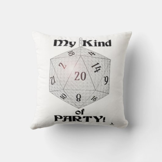 マイタイプのパーティーおもしろいサイコロゲーマーエピックスタイル クッション (裏面)