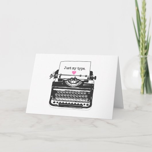 マイタイプ/おもしろいカウトレトロヴィンテージタイプライタ シーズンカード (正面)