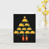 マイタコスクリスマスツリーパジャマシャツクリスマス おもしろい カード (黄色い花)