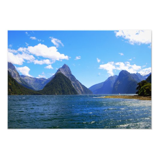 マイタピーク，ミルフォードサウンド，ニュージーランド フォトプリント            (正面)