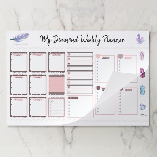 マイダイヤモンドウィークリープランナー  ペーパーパッド (折り畳み)