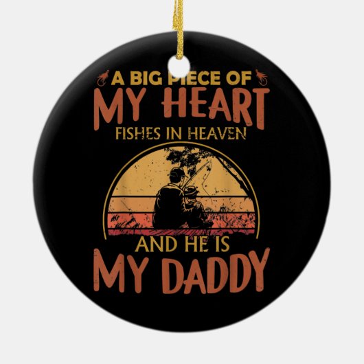 マイダディーフィッシュイン天国魚釣りメモリアル セラミックオーナメント (裏面)