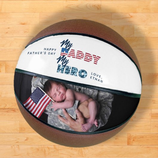 マイダディーマイヒーロー軍隊引用文フォトファーザーの日 バスケットボール