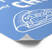 マイチートデイピザ食べダイエットユーモア ポスター (角)