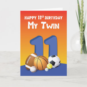 マイツインブラザー11誕生日スポーツボール カード
