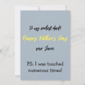 マイツールまたはマイドーターTouchをしないおもしろいミーム 招待状 (裏面)