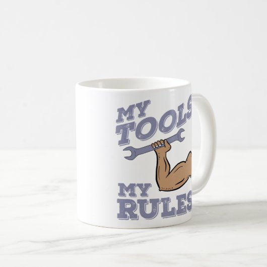 マイツールマイルールガレージおもしろい整備士 コーヒーマグカップ (正面右)