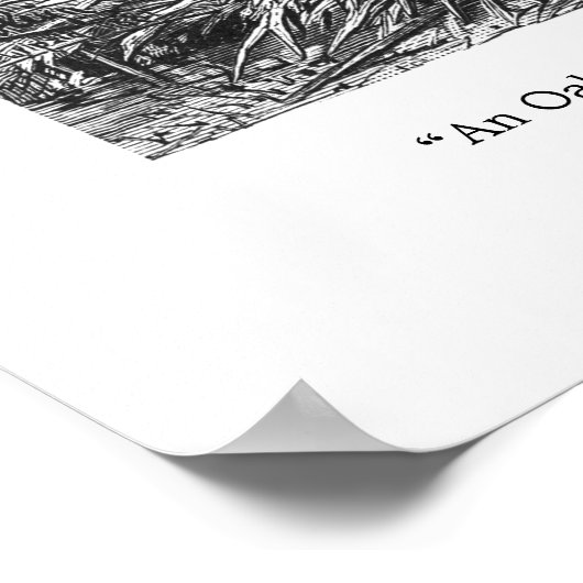 マイティオーク感動的の木の黒と白 ポスター (角)