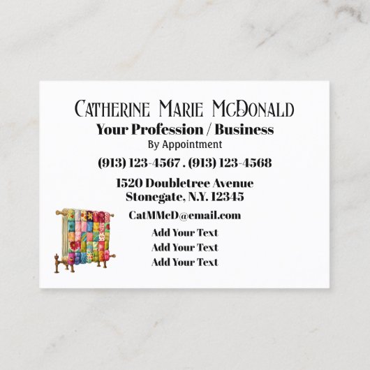 マイティサイズキルティング 名刺 (裏面)