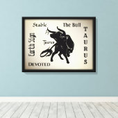 マイティタウロスザブル〔占星術の〕十二宮図 キャンバスプリント (インサイチュ (ウッドフロア))