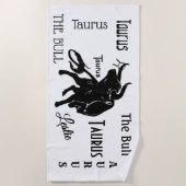 マイティタウロスザブル〔占星術の〕十二宮図 ビーチタオル (正面)