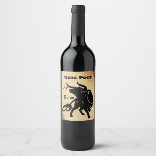 マイティタウロスザブル〔占星術の〕十二宮図 ワインラベル (正面)