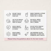 マイティピンクリップ赤面アフターケアアドバイスカード (裏面)