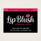 マイティピンクリップ赤面アフターケアアドバイスカード (正面)