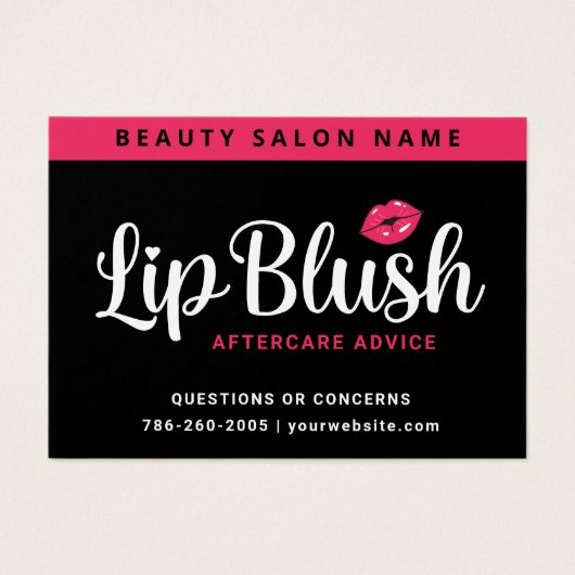 マイティピンクリップ赤面アフターケアアドバイスカード (正面)