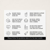 マイティピンクリップ赤面アフターケアアドバイスカード (裏面)