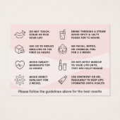 マイティピンクリップ赤面アフターケアアドバイスカード (裏面)