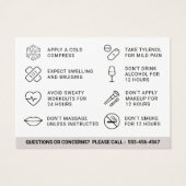 マイティフィラーアフターケアカード (裏面)