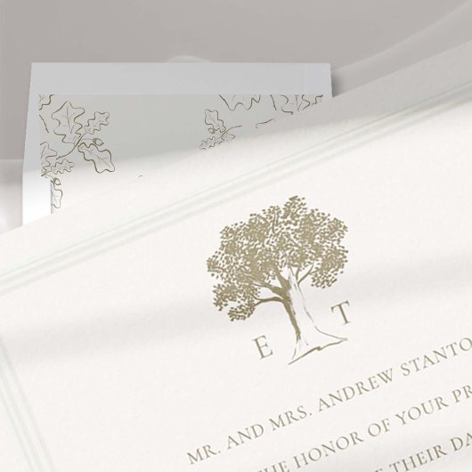 マイティフェイクオーク金ゴールドフォーマル結婚エンボス 招待状