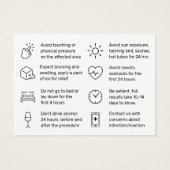 マイティボトックスアフターケアカード (裏面)