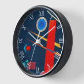 マイティレッド – Kandinsky 壁時計 (傾斜)