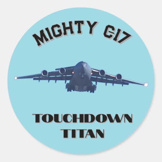 マイティC-17、タッチダウンタイタン ラウンドシール (正面)