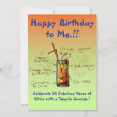 マイテキラサンライズバースデーパーティーへの招待 招待状 (正面)