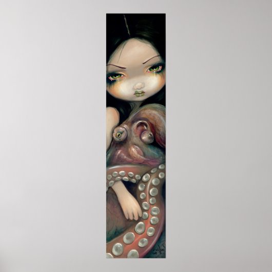 マイテンタックフレンドARTプリントタコ人魚ゴシック ポスター (正面)