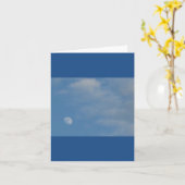 マイデイタイムムーン – カスタムポートレートノートカード カード (黄色い花)