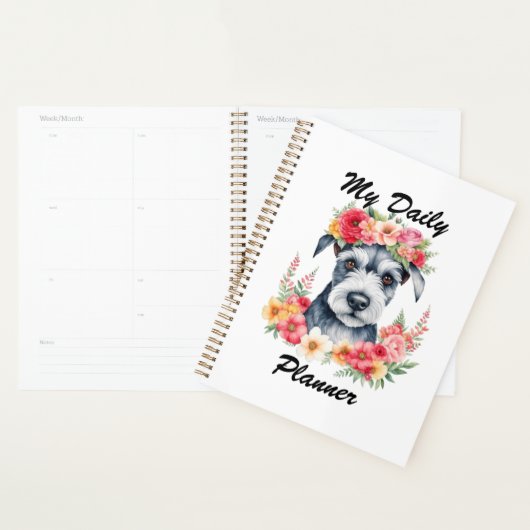 マイデイリープランナーミニシュナウツァーフラワーピンクレスイプー プランナー手帳 (ディスプレー)