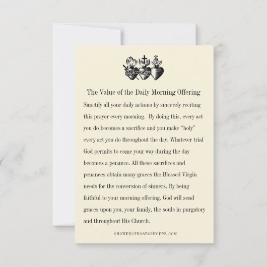 マイデイリーモーニングオファリング祈りの言葉フローラ聖札 サンキューカード (裏面)