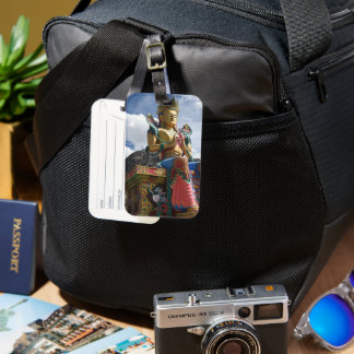 マイトレヤ仏像の巨大な荷物札 ラゲッジタグ