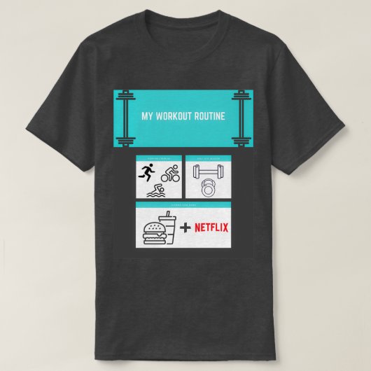 マイトレーニングルーチンジムギフト Tシャツ (デザイン正面)