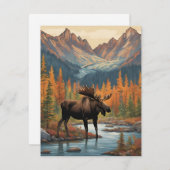 マイト ムース マウンテン ノートカード (正面/裏面)