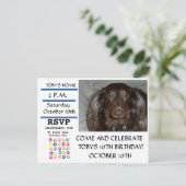 マイドッグの誕生日パーティー インビテーションポストカード (スタンド正面)