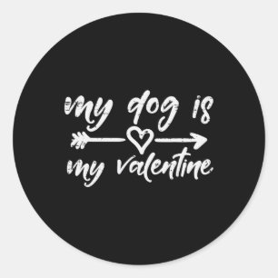 マイドッグバレンタニおもしろいーペットオーナーファーママパパメンズW ラウンドシール
